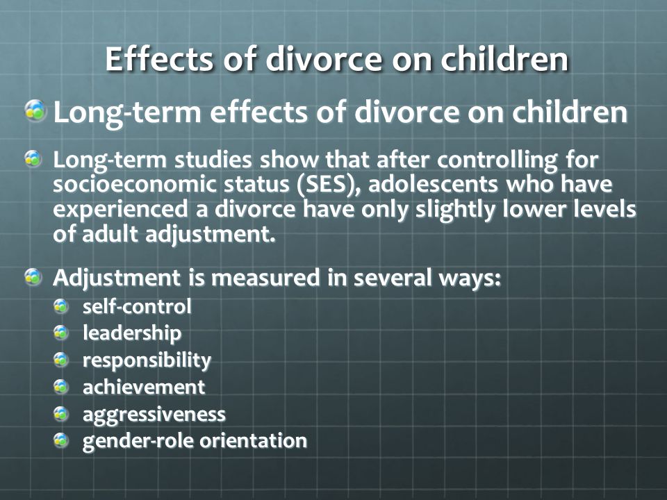 The Negativ Effects on Family Divorce